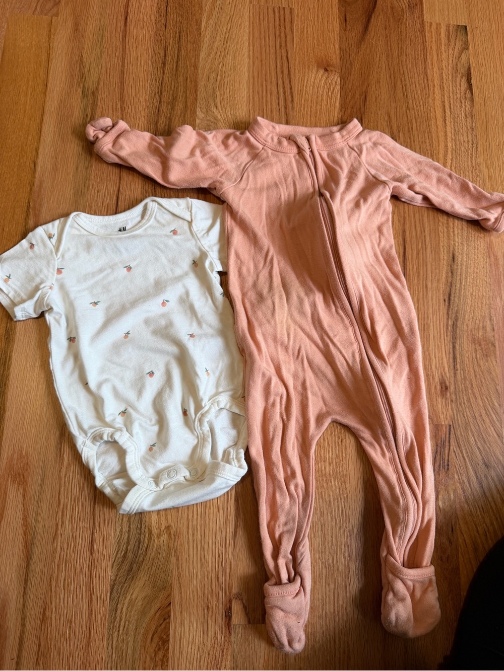 Soft Ribbed Footed One-Piece in Dusty Pink